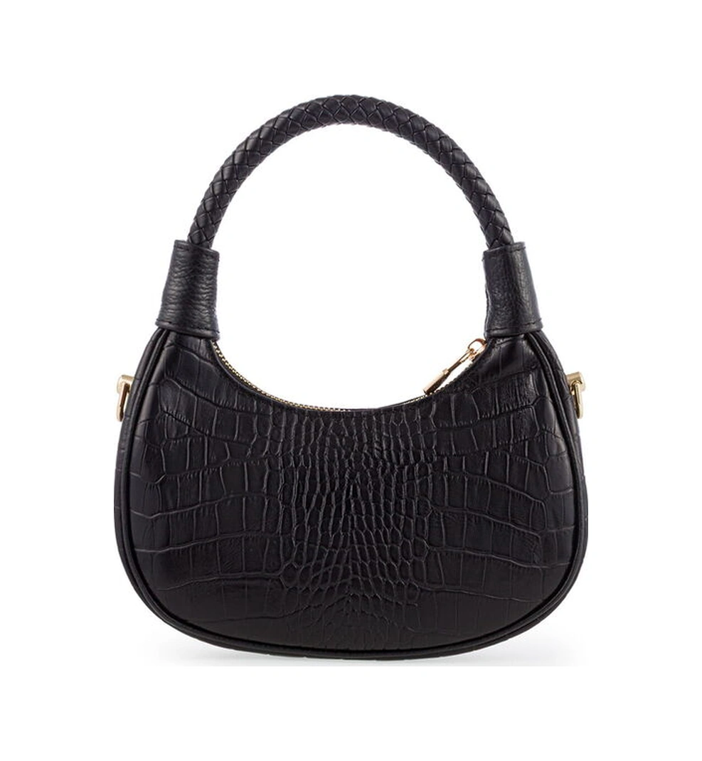 Bilik Deri Mini Siyah Kadın El Çantası Blm 7560-kr Siyah