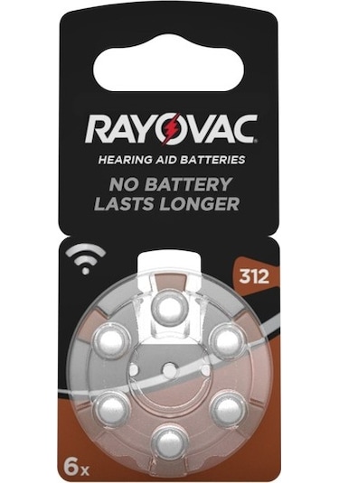 Rayovac Hearing Aid Batteries 312 Numara Blister İşitme Cihaz Pili 6 x 10'lu