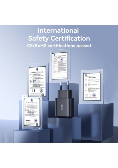 Joyroom Jr-tcf20 Pd20w Usb-c / Type-c Bağlantı Noktası Şarj Cihazı, Fiş:ab Fişi Siyah