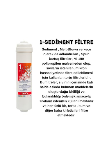 Aquahill Uyumlu Su Arıtma Cihazı Filtre Set  5'li