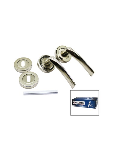 Çelikel-07 Amerikan Oda Kapı Kolu Nikel Saten 5224 Çok Renkli