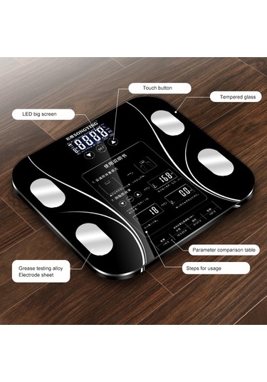 Sones Lcd Ekran Gövde Elektronik Akıllı Tartı Terazileri Banyo Terazisi Dijital İnsan Ağırlık Terazileri