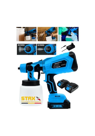 Staxx ABT990 99 Wh Çift Akülü Sprey Dezenfektan Boya Tabancası
