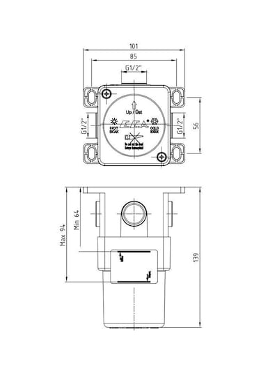Eca Ankastre Duş  Bataryası Sıva Altı Grubu 102166102 Beyaz