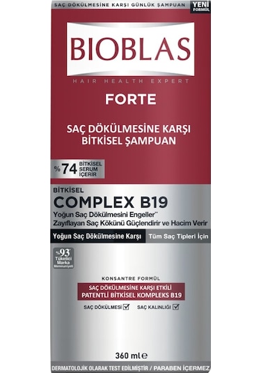 Bioblas Forte Saç Dökülmesine Karşı Şampuan 360 ML