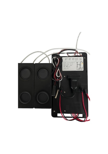 12 Volt Dokunmatik Touch Ayna Arkası Sensör Saat Temometre Hoparlör Banyo Aynası Sensörü Siyah
