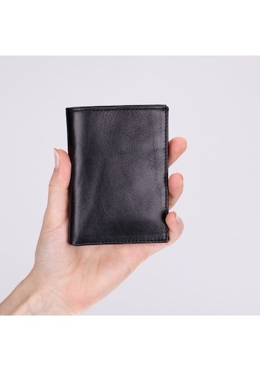 Nigra Hakiki Deri, El Yapımı Cüzdan, Rustik Siyah Siyah