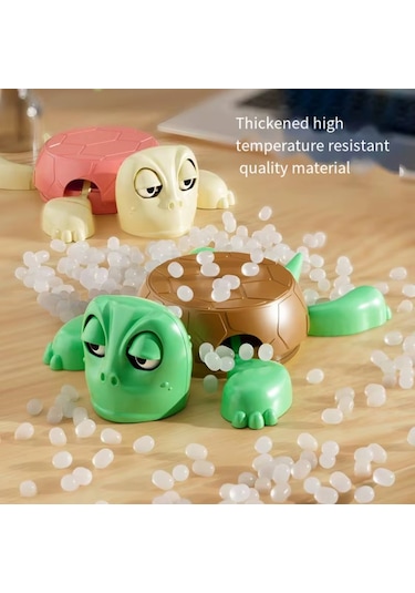 Yunboo Plastik Kap垫i Altlığı Kaplumbağa Figürü - 3 Yaş Ve Üzeri - 17.5x12.5x5 Cm - Masada Dekoratif Ve Fun Alet - Sarı Poşetli