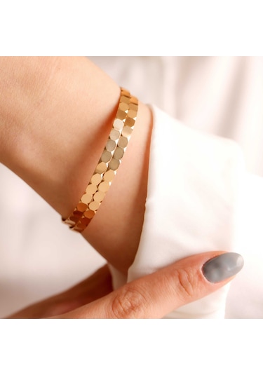 51 Tuğrul Altın 15 Gr Gram 22 Ayar İşçiliksiz Petek Ray Bilezik