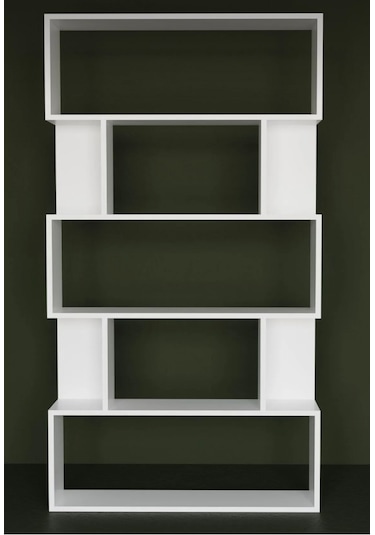 Venfa %100 Mdf Beyaz 6 Raflı Kitaplık