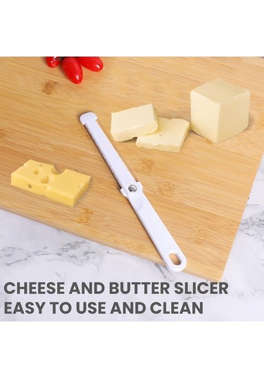 Createtech Çift Telli Peynir Dilimleyici - Pratik Peynir Ve Sosis Kesme 304 Paslanmaz Çelik