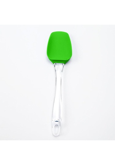 Promosyonca Silikon Spatula, Mutfak Pişirme Aracı, Şeffaf Tutma Yeri Yeşil Çok Renkli