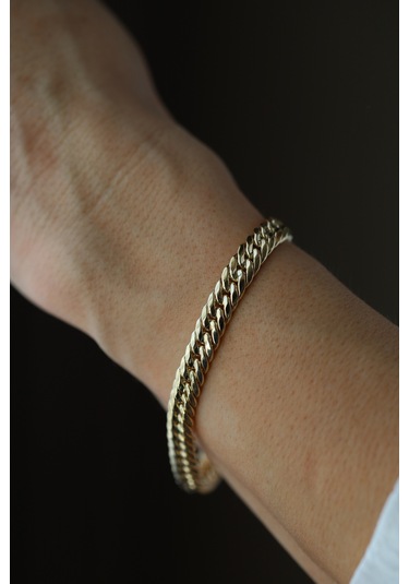 Yenigün Kuyumculuk 14 Ayar Altın Sıkı Gurmet Zincir Bileklik Blk58147 Sarı Altın