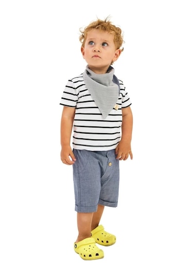 Yumuşak ve Nefes Alabilen 3'lü Müslin Bebek Fular Set