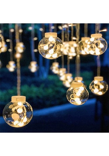 Singree Usb Ve Pil İle Çalışan Su Geçirmez Bahçe, Düğün Ve Parti Aydınlatma Küreleri - 3.5 Metre Çok Renkli