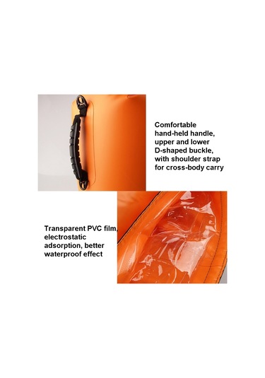 Sones Luckstone 60l Su Geçirmez Sırt Omuz Çantası Şişme Tote Kova Çantası Mavi