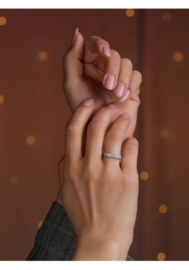 Lucente İnce Дорожка Yüzüğü, 925 Ayar Gümüş 181207372 Gümüş