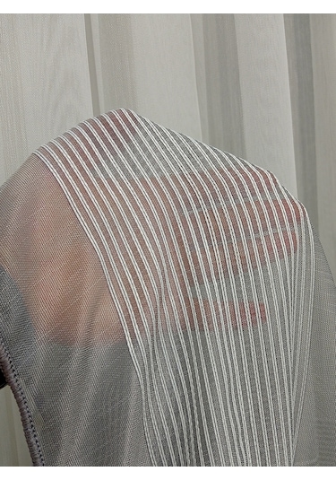 Hilal Renk Geçişli Bantlı Tül Perde / Ölçünüze Özel Dikim