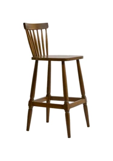Sandalye Zus281 Kafes Model Yüksek Cafe/Mutfak Ahşap Kayın Iskele Ceviz