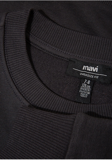 Mavi - Roll Like Baskılı Antrasit Sweatshirt 6s10179-70087 Antrasit