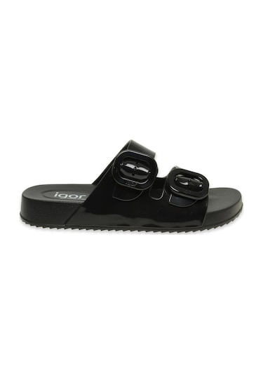 Igor S10334z Habana Brillo Siyah Kadın Terlik Siyah