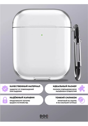 Designoncase Aipods Uyumlu 1/2 İçin Şeffaf Kılıf 246864923 Beyaz