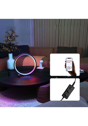 Cbtx Rgb Led Akıllı Halka Işık Oyun Ambiyans Arka Işık App Kontrolü + Kablolu Kontrol + Uzaktan Kumanda
