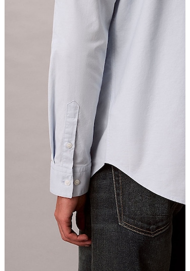 Calvin Klein Erkek Regular Fit Düğmeli Yaka Oxford Gömlek - Açık Mavi Plein Air Calvin Klein Erkek Regular Fit Düğmeli Yaka Oxford Gömlek - Açık Mavi Plein Air