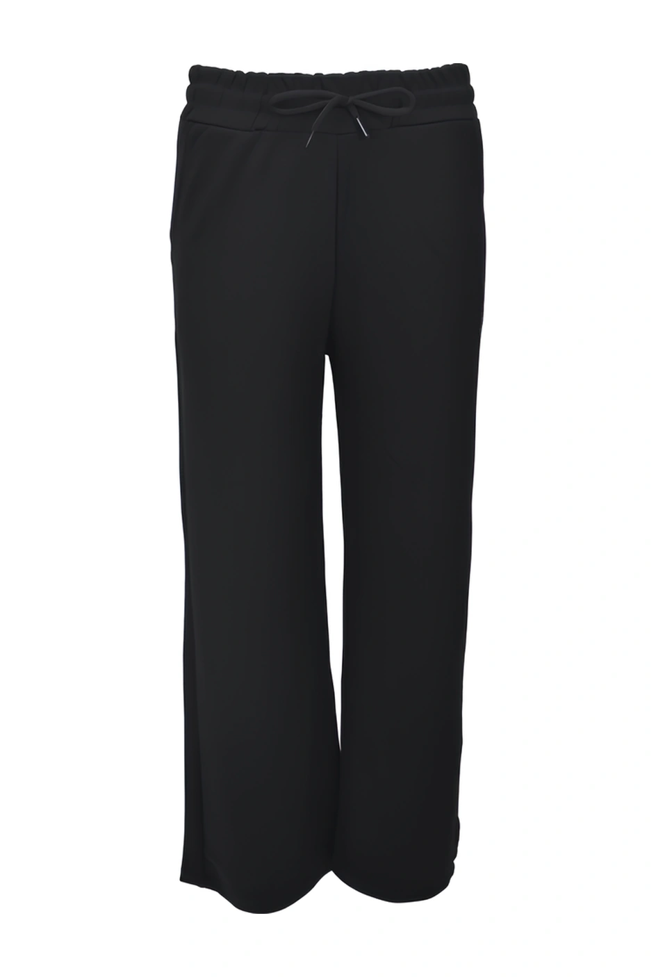 Modal Kumaş Bol Paça Cepli Eşofman Altı - Siyah Siyah