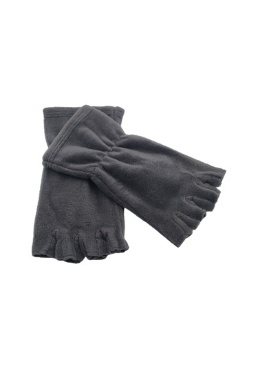 Antrasit Parmaksız Kesik Yarım Parmak Kışlık Termal Polar Eldiven Antrasit