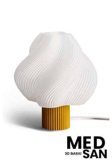 3d Baskı Modern Tasarım Lambader 35cm Hardal Sarısı