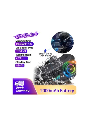 Y10 Motosiklet Kask Kulaklık Stereo Ses Kontrolü Bluetooth Eller Serbest Arama Y10 Soft Mıc