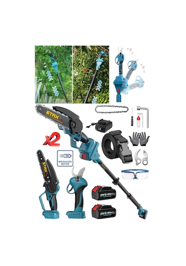 Staxx Tls21 21v X2 Çift Akülü 2,70mt Teleskopik Yüksek Dal Budama