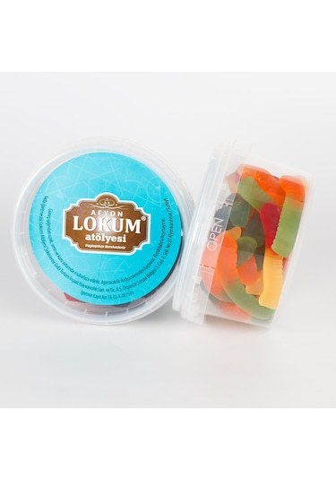 Karışık Meyve Aromalı Yumuşak Şeker Solucan Şekilli 120 G-376