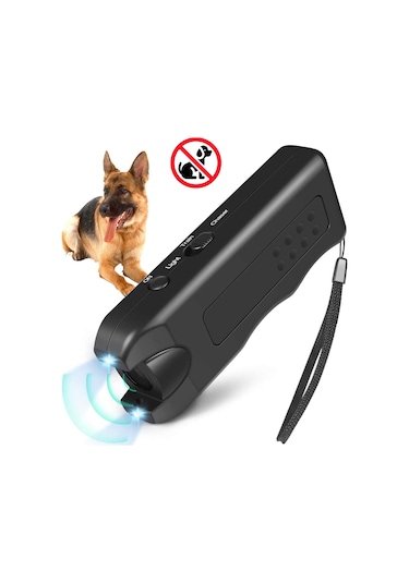 Lichen Ultrasonik Köpek Kovucu, El Tipi Havlama Önleyici Işıklı