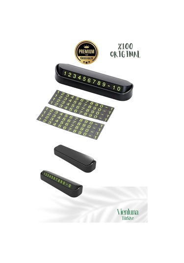 Özel Üretim Araç İçi Torpido Üstü Cam Kartı Telefon Numarası Lüks Fosforlu Neon Aç-kapa Numaratör