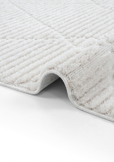 Cool Halı Palazzo Krem Mutfak Halısı Yumuşak Bukle Tezgah Önü Leke Tutmaz İskandinav Kabartmalı Halı