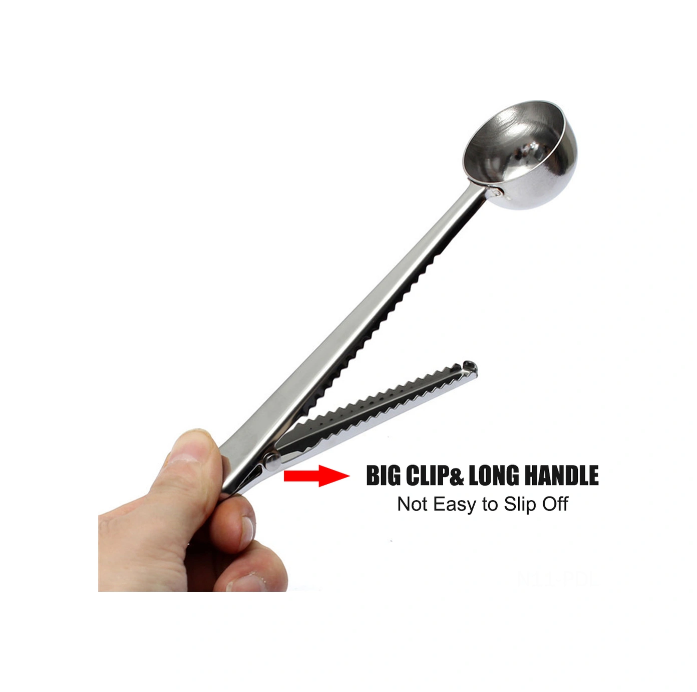 Padalink 430 Paslanmaz Çelik 2'li Fonksiyonlu Kahve Kaşığı Ve Torba Kapama Klipsi - Çay, Süt Tozu, Şeker İçin Taze Tutucu Ve Anti Yapışkan Çok Renkli