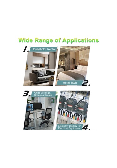 Yunboo Ev Salonu Akıllı Akım-voltaj Koruyucu 63a Beyaz, Otomatik Yeniden Başlatma, Aşırı Akım-aşırı Gerilim Koruması, Jjvpd1