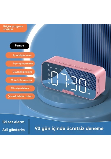 Akıllı Bluetooth Sesli Elektronik Çok Fonksiyonlu Saat Mini Program Sürümü