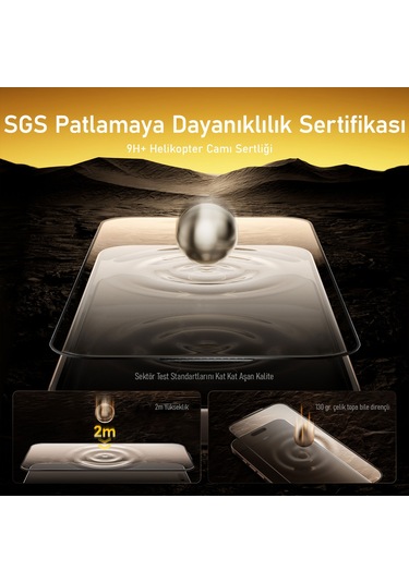 Aohi The Future İphone Uyumlu 16 Pro Max Kılıfı Siyah, Tam Kaplayan Kırılmaz Temperli Camlı Koruma-ssc14113