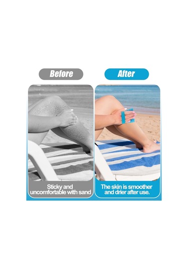 Yifomall Çocuklar İçin Plaj Kumunu Temizleme Çantası - Yumuşak Koral Kadife, Göz Ve Kulaklara Kum Kaçmasını Önler Mavi