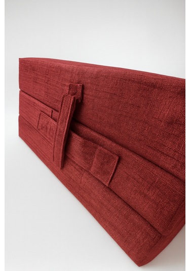 Bordo Katlanır Sünger Misafir Yer Yatağı Ve Balkon Minderi 7cm Bordo