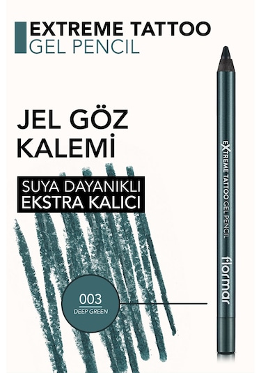 Flormar Extreme Tattoo Akmayan Kajal Göz Kalemi 003 Deep Green