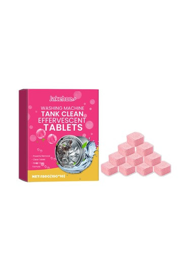 Maiyame Makine Temizleyici Fıçlı Tabletler - Derinlemesine Yıkama, Koku Ve Kirlik Giderici - 10 Adet 150g - Tüm Markalar Uyumlu Beyaz