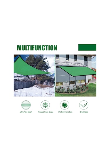 Maiyame 2x4m Yeşil Bahçe Gölgesi Ağı - Uv Koruma, Isı Engelleme, Hava Akışı Sağlar - Balkon, Teras, Havuz İçin Çok Renkli