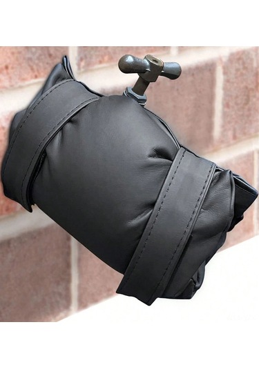 Yaozixa Pu Deri Dış Cepheli Dış Mekan Kraan Koruması - Kalın Pamuk İç Dolgu İle Kış Donması Ve Yaz Isınması Koruma - Tüm Mevsimler İçin Uygun