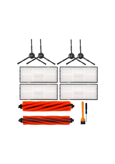 Sointeresting Roborock Roborock S8 S8+ S8 Pro Ultra S8 Plus Robot Süpürge Parçaları İçin 12 Adet Çift Ana Yan Fırça Hepa Filtresi