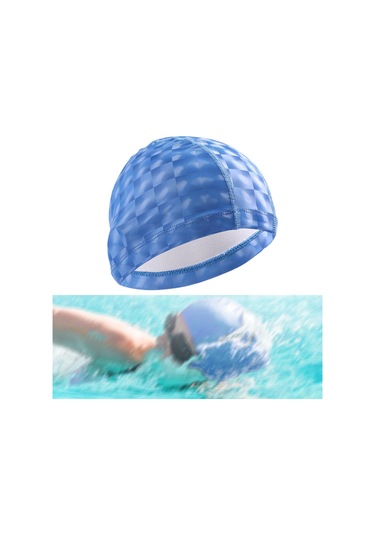 Suntek Yüzme Boneleri Saçları Kuru Tutar Havuz Şapkası Mavi