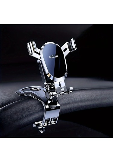 Boatshop1 Lcars Araç Gösterge Paneli Montajı Dönebilen Oval Şekilli Telefon Tutucu Araç Navigasyonu Stabilite İçin Gümüş